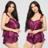 Sexy satin pyjama - shorts - sleeveless top - setLingerie