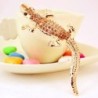 Crocodilo dourado cristal - chaveiro