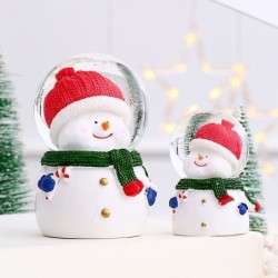 Natal Papai Noel / boneco de neve - globo de neve - com LED