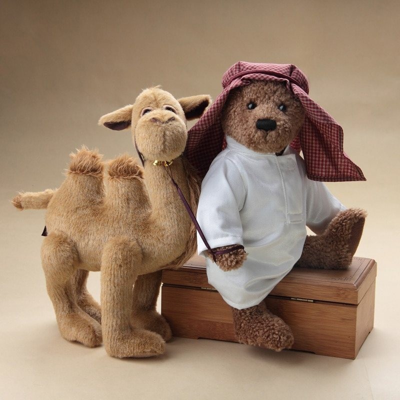 Urso de pelúcia estilo árabe - com camelo - pelúcia