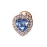 Alfinete em forma de coração - com cristal azul