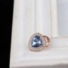 Alfinete em forma de coração - com cristal azul