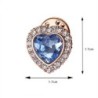 Alfinete em forma de coração - com cristal azul