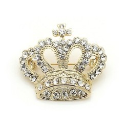 broche de coroa de cristal