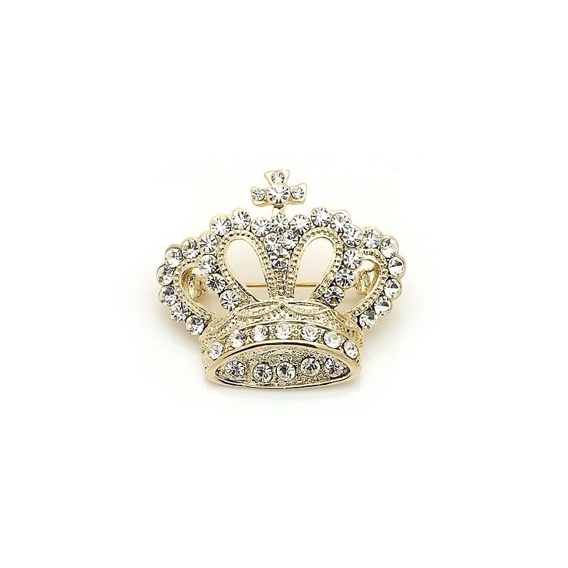 broche de coroa de cristal