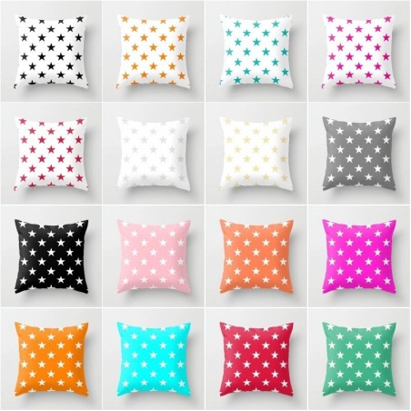 Capa de almofada decorativa - estrelas coloridas - 45 * 45 cm