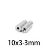 N35 - ímã de neodímio - escareado - 10mm * 3 mm - com furo de 3mm