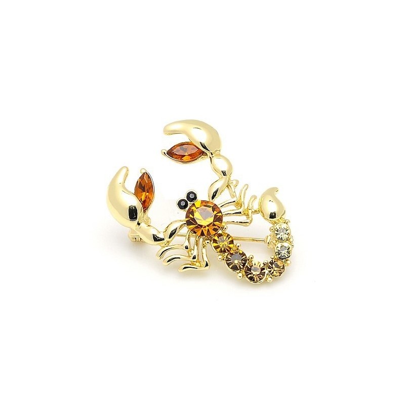 broche de escorpião de cristal