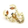 broche de escorpião de cristal