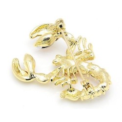 broche de escorpião de cristal