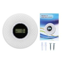 2 em 1 - sensor combinado de monóxido de carbono / fumaça - display LCD - com LED / aviso sonoro