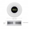 2 em 1 - sensor combinado de monóxido de carbono / fumaça - display LCD - com LED / aviso sonoro