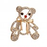 Ursinho de Natal de cristal - broche
