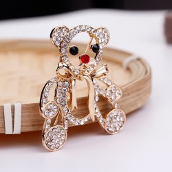 Ursinho de Natal de cristal - broche