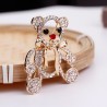 Ursinho de Natal de cristal - broche