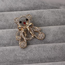 Ursinho de Natal de cristal - broche