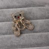 Ursinho de Natal de cristal - broche