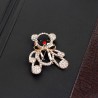 Ursinho de Natal de cristal - broche