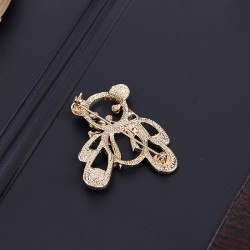Ursinho de Natal de cristal - broche