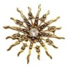 Broche retrô - sol com cristais
