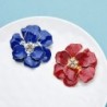 Big enamel flower with crystals - elegant broochBrooches