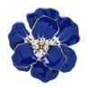 Grande flor de esmalte com cristais - broche elegante