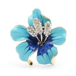 Grande flor com cristais - broche elegante - com furo para colar