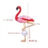 Flamingo vermelho com pérola - broche
