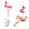 Flamingo vermelho com pérola - broche