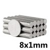N35 - neodymium magnet - strong round disc - 8mm * 1mmN35