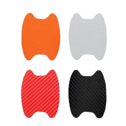 Adesivo de vinil de fibra de carbono - proteção da maçaneta da porta do carro - 10 * 9cm - 4 peças