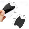 Adesivo de vinil de fibra de carbono - proteção da maçaneta da porta do carro - 10 * 9cm - 4 peças