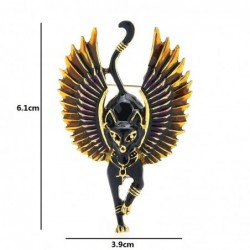 Gato anjo voador com asas - broche de esmalte