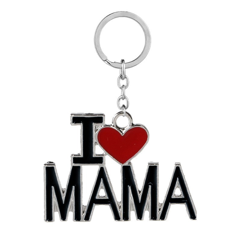 Eu amo a mamãe - eu amo o papai - chaveiro