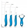 Ceramic knives with covers / peeler - 4 pieces setCeramic