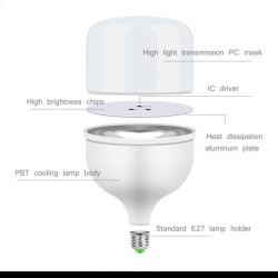 copy of Lâmpada LED - economia de energia - E27 - 220V - 5W - 50W