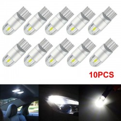 T10 - 3030 - 2SMD - 12V - LED - lâmpada automotiva - branca - 10 peças
