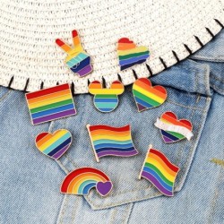 Alfinete com design LGBT / arco-íris - broche