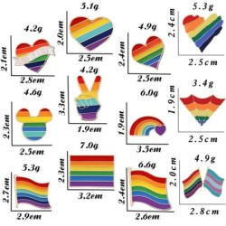 Alfinete com design LGBT / arco-íris - broche