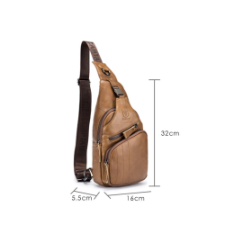 Mochila multifuncional - bolsa tiracolo de couro