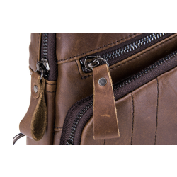 Mochila multifuncional - bolsa tiracolo de couro