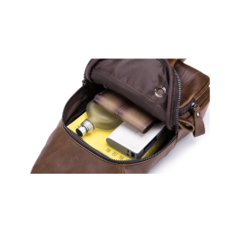 Mochila multifuncional - bolsa tiracolo de couro