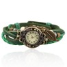 Vintage multi layer bracelet - with Quartz watch - beads / leafBracelets