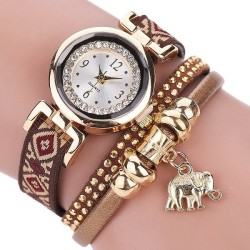 Multilayer bracelet - with watch / rhinestones / elephantBracelets