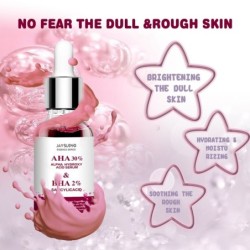 Sérum facial - essência ácida de frutas - AHA - BHA - tratamento de acne - clareamento - 30ml