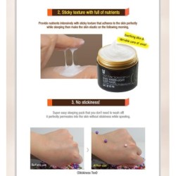 Essência de caracol - máscara de dormir leve - soro - anti-rugas - hidratante - 80ml