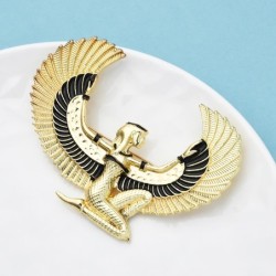 Grande fada do Egito - águia voadora - broche dourado