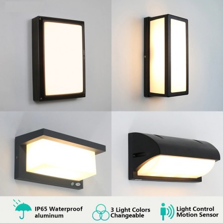 Modern LED outdoor light - wall mounted - with motion sensor - IP65 waterproof - 24WWall lights