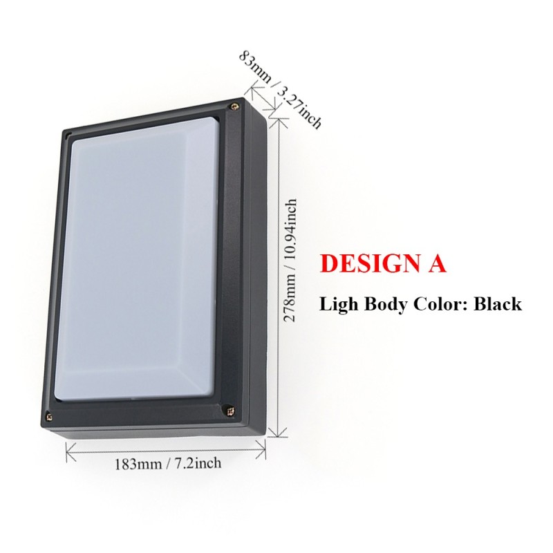 Modern LED outdoor light - wall mounted - with motion sensor - IP65 waterproof - 24WWall lights