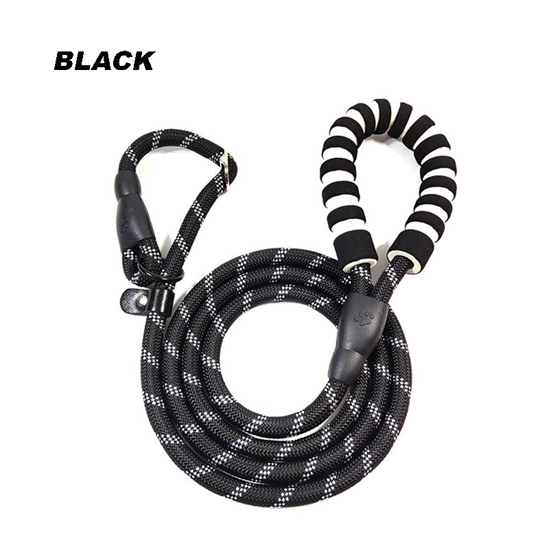 Trela para cães de nylon - coleira ajustável - refletiva - alça acolchoada